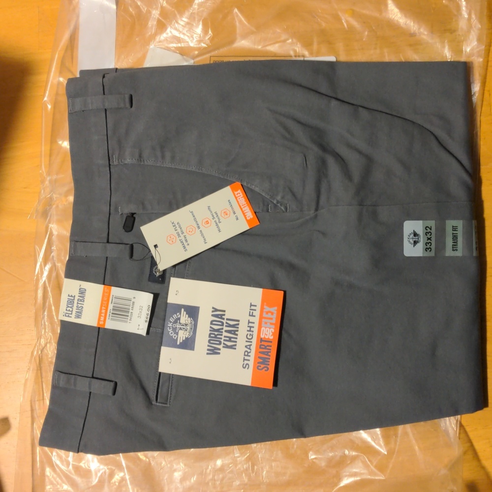 Grey Dockers Workday Khakis, 33x32